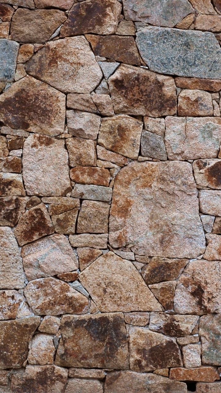 Pared de Ladrillo Marrón y Gris. Wallpaper in 720x1280 Resolution