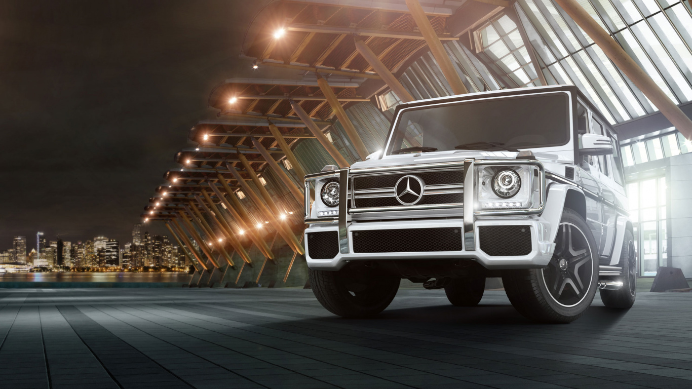 Voiture Chevrolet Blanche Dans le Garage. Wallpaper in 1366x768 Resolution