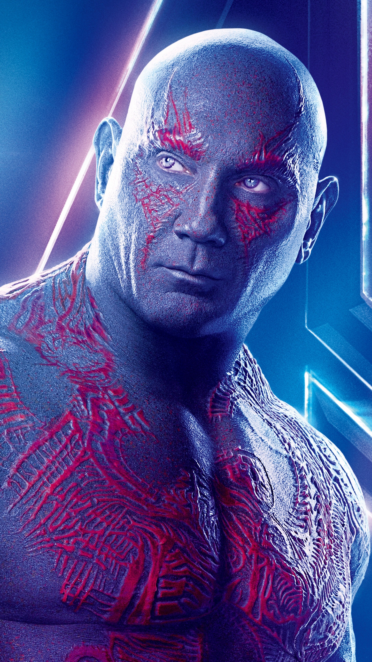 Drax de Guerre Infini, Dave Bautista, Avengers Infinity War, Drax le Destructeur, Gamora. Wallpaper in 1440x2560 Resolution