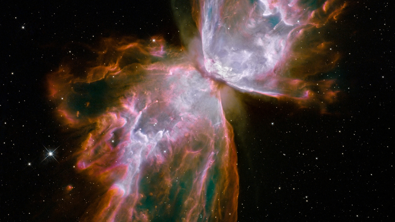 Schmetterlingsnebel, Stern, NGC 6302, Astronomie, Planetarische Nebel. Wallpaper in 1280x720 Resolution