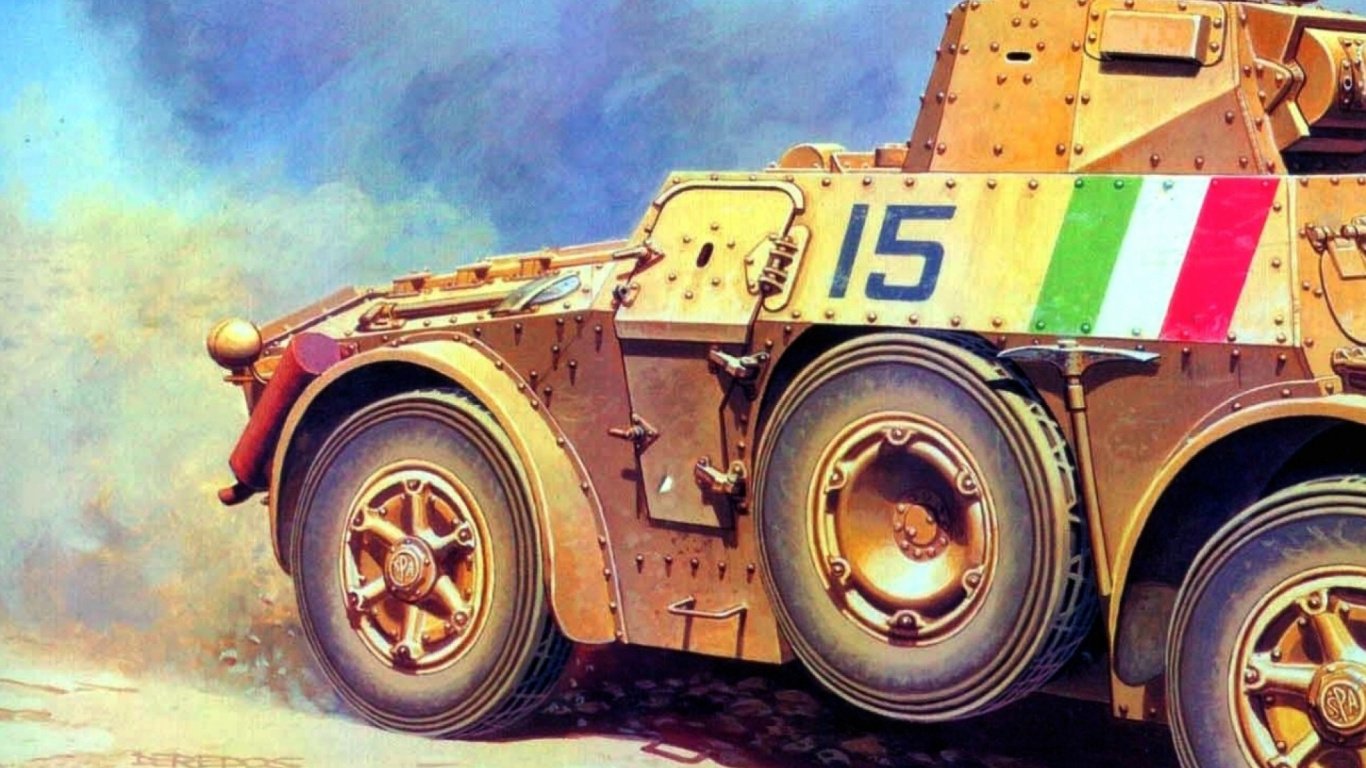 Tanque de Batalla Marrón y Verde. Wallpaper in 1366x768 Resolution