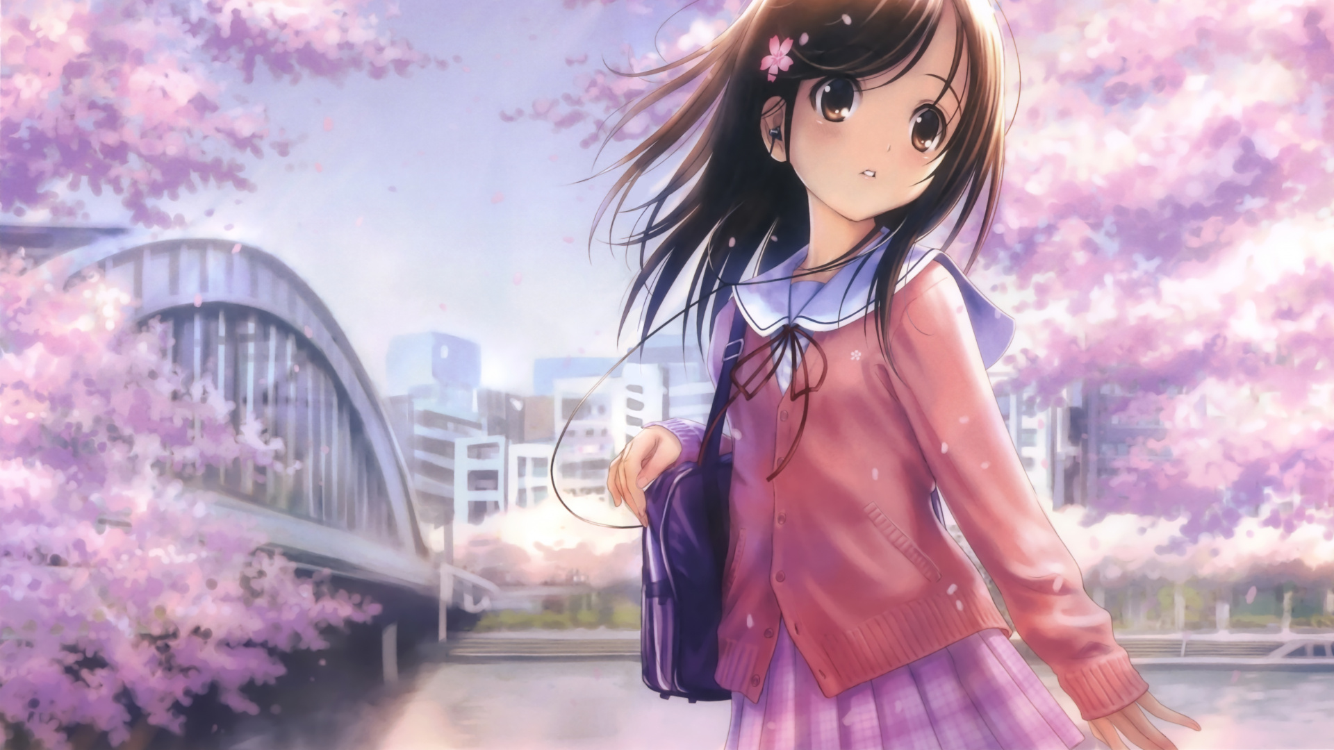 Frau im Roten Ärmellosen Kleid Mit Schwarzer Sonnenbrille. Wallpaper in 1920x1080 Resolution