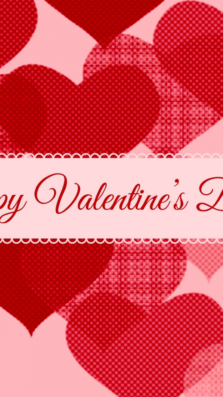 Valentines Day, Heart, Red, Text, Love. Wallpaper in 750x1334 Resolution
