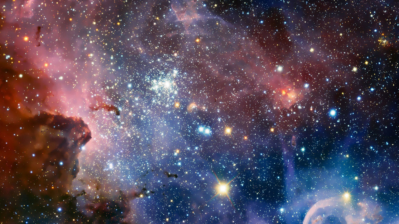 Illustration de la Galaxie Bleue et Blanche. Wallpaper in 1280x720 Resolution