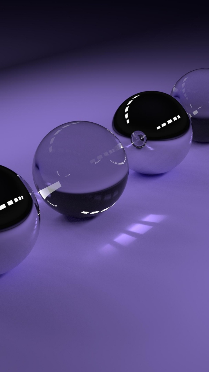 3 Round Glass Ball Decors. Wallpaper in 720x1280 Resolution