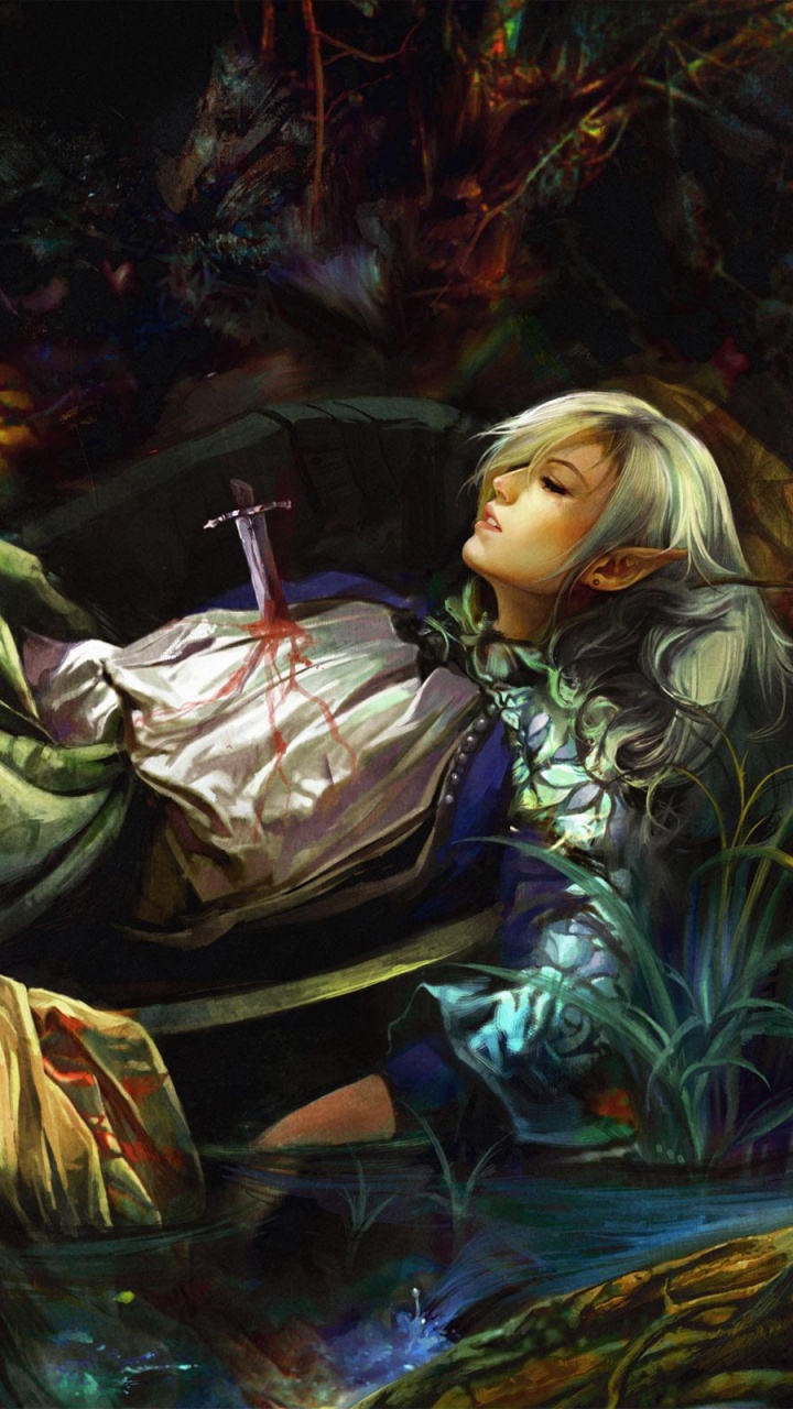 Mujer en Vestido Verde y Marrón Acostado Sobre Textil Azul. Wallpaper in 720x1280 Resolution