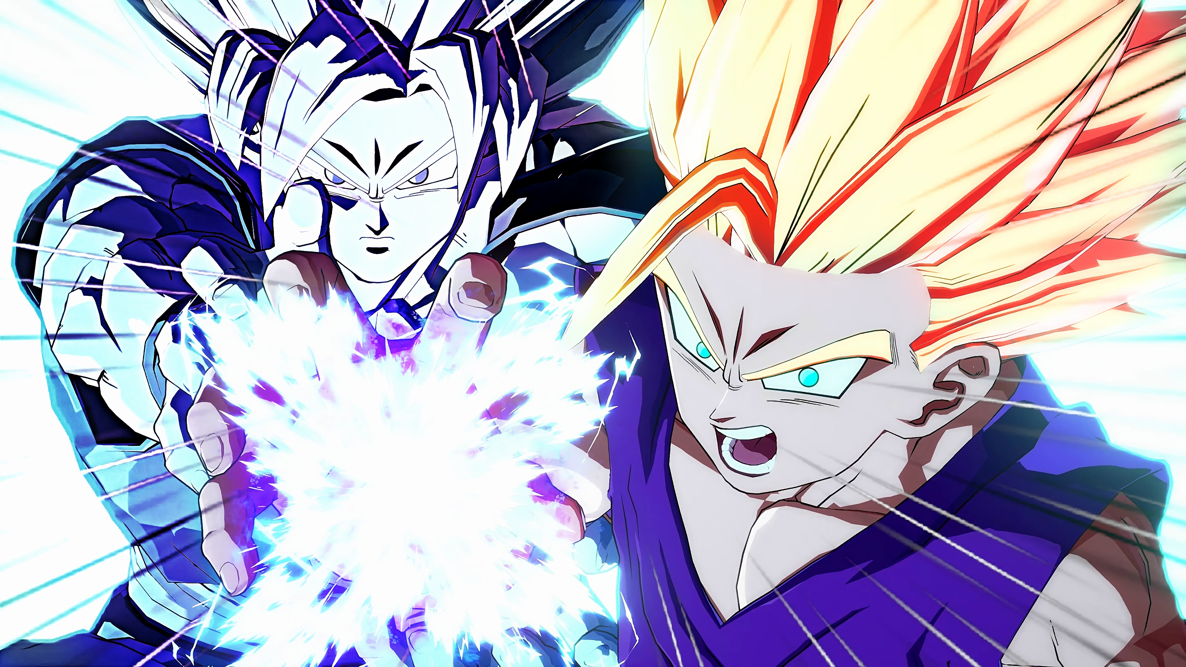 Gohan, Dragon Ball FighterZ, Dragon Ball, Goku, Kamehameha. Wallpaper in 3840x2160 Resolution
