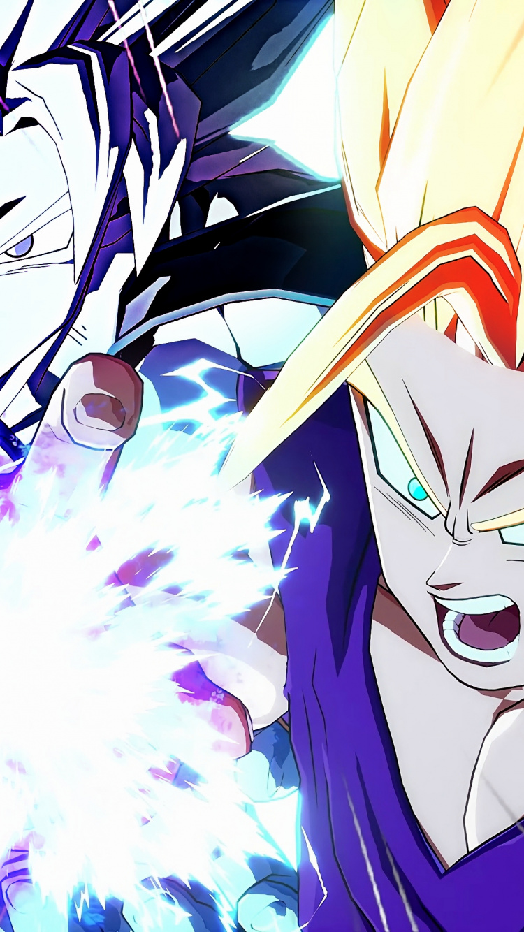Gohan, Dragon Ball FighterZ, Dragon Ball, Goku, Kamehameha. Wallpaper in 750x1334 Resolution