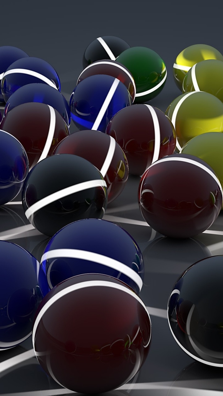 Ballons Bleus Verts Rouges et Jaunes. Wallpaper in 720x1280 Resolution