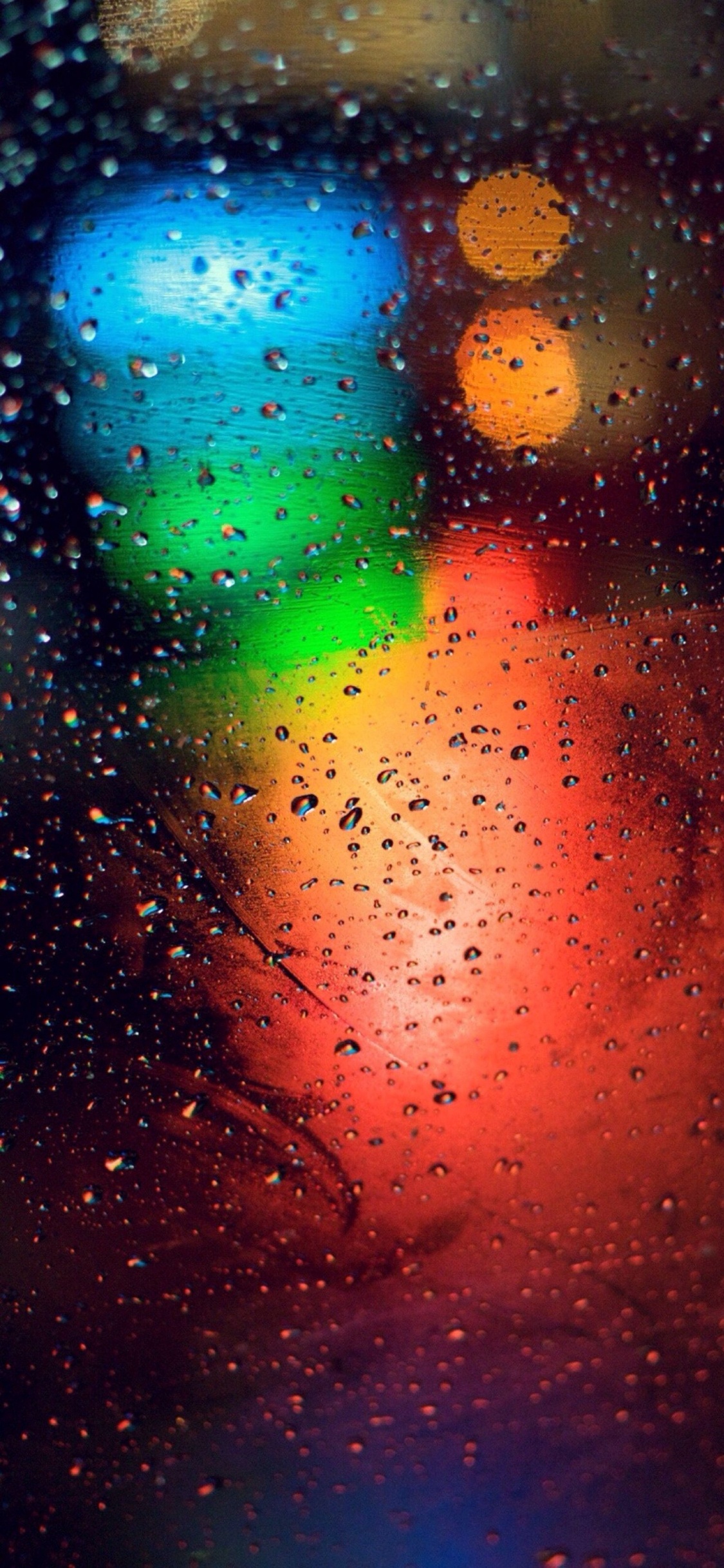 Gouttes D'eau Sur la Vitre. Wallpaper in 1125x2436 Resolution