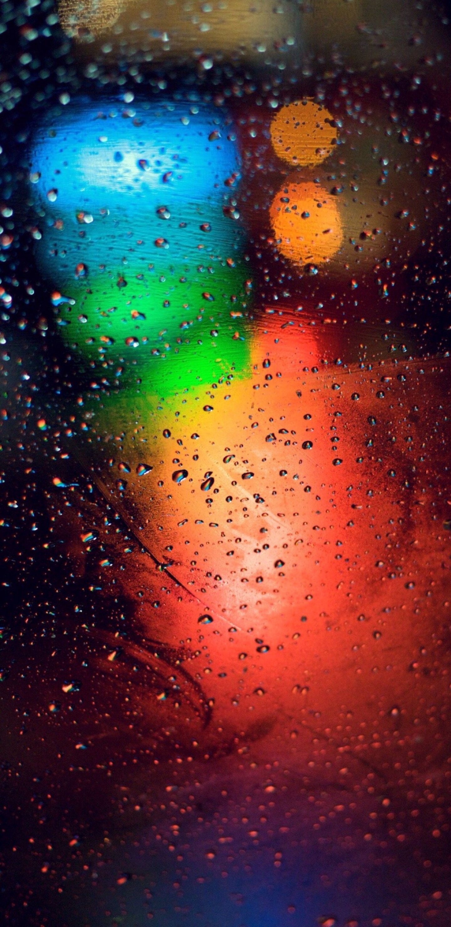 Gouttes D'eau Sur la Vitre. Wallpaper in 1440x2960 Resolution