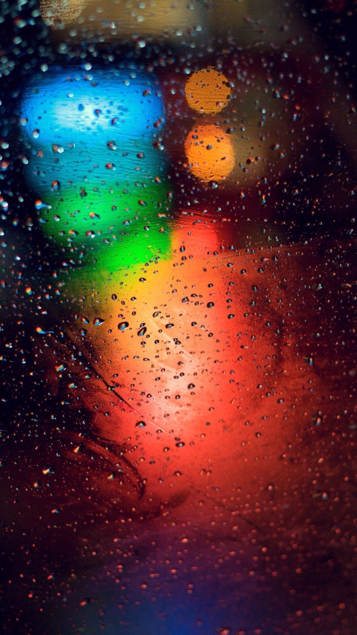 Water Droplets on Glass Window. Wallpaper in 720x1280 Resolution