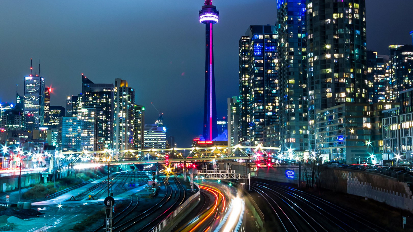 城市, 光, 基础设施, 建筑, 塔块 壁纸 1366x768 允许