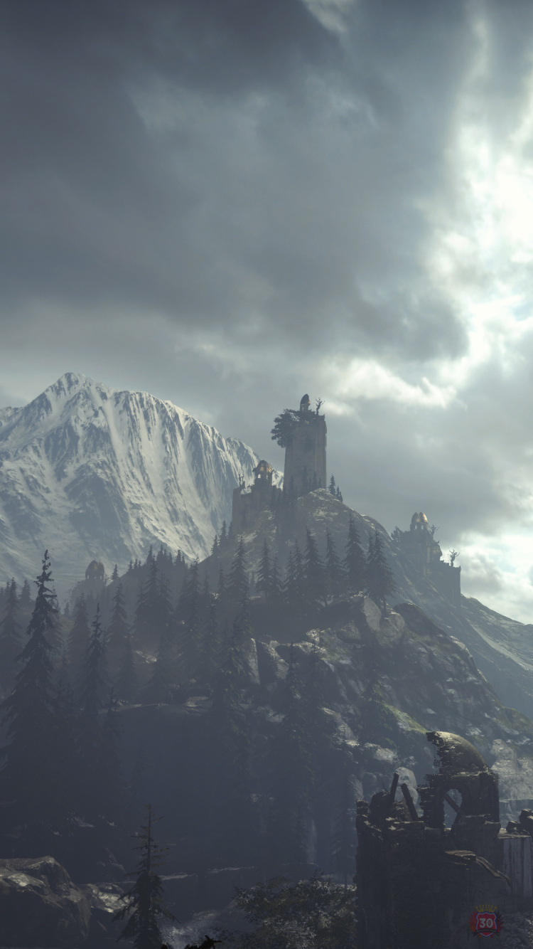 White and Black Mountains Under White Clouds During Daytime. Wallpaper in 750x1334 Resolution