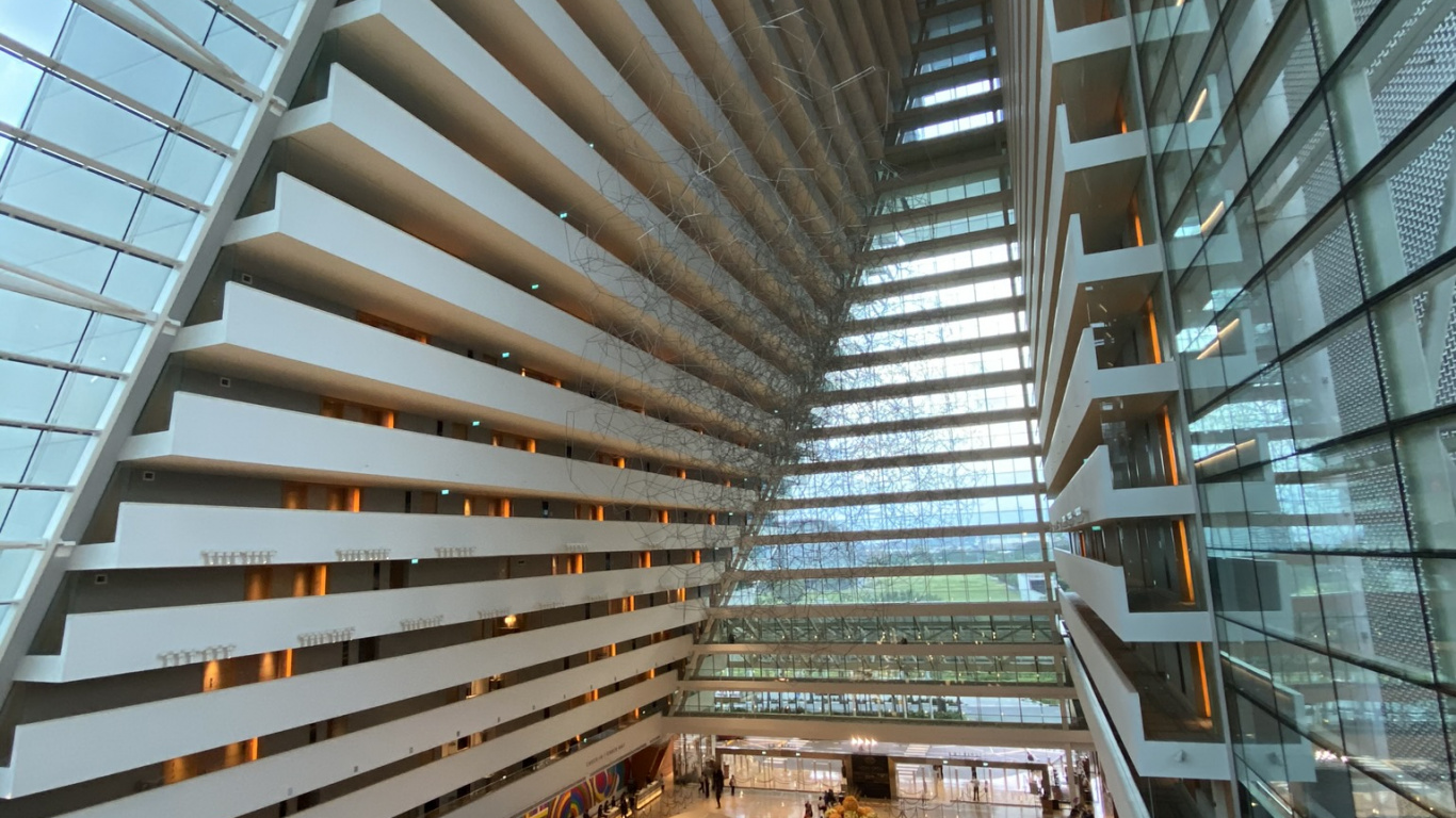 建筑, 商业建筑, 室内设计, 采光, 大堂 壁纸 1366x768 允许