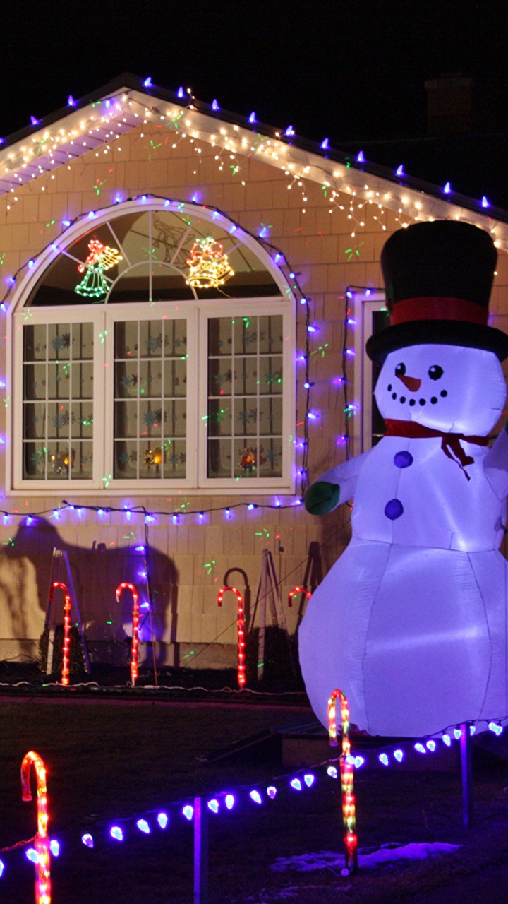 Christmas Lights, Christmas Day, Night, Christmas Decoration, Light. Wallpaper in 720x1280 Resolution