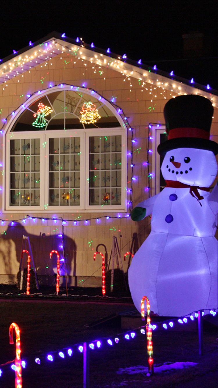 Christmas Lights, Christmas Day, Night, Christmas Decoration, Light. Wallpaper in 750x1334 Resolution