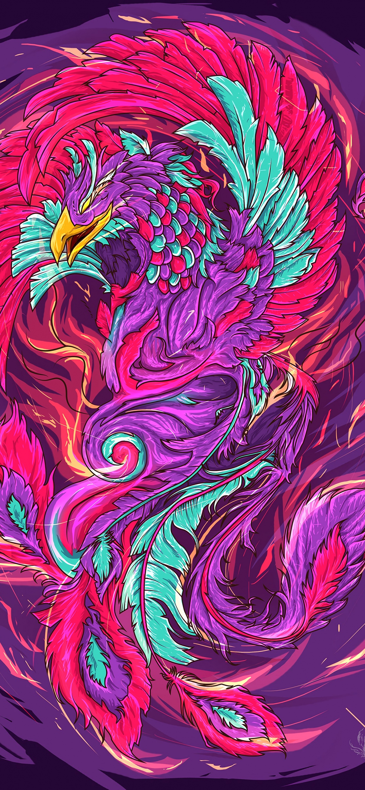 Red Yellow and Blue Abstract Painting. Wallpaper in 1242x2688 Resolution