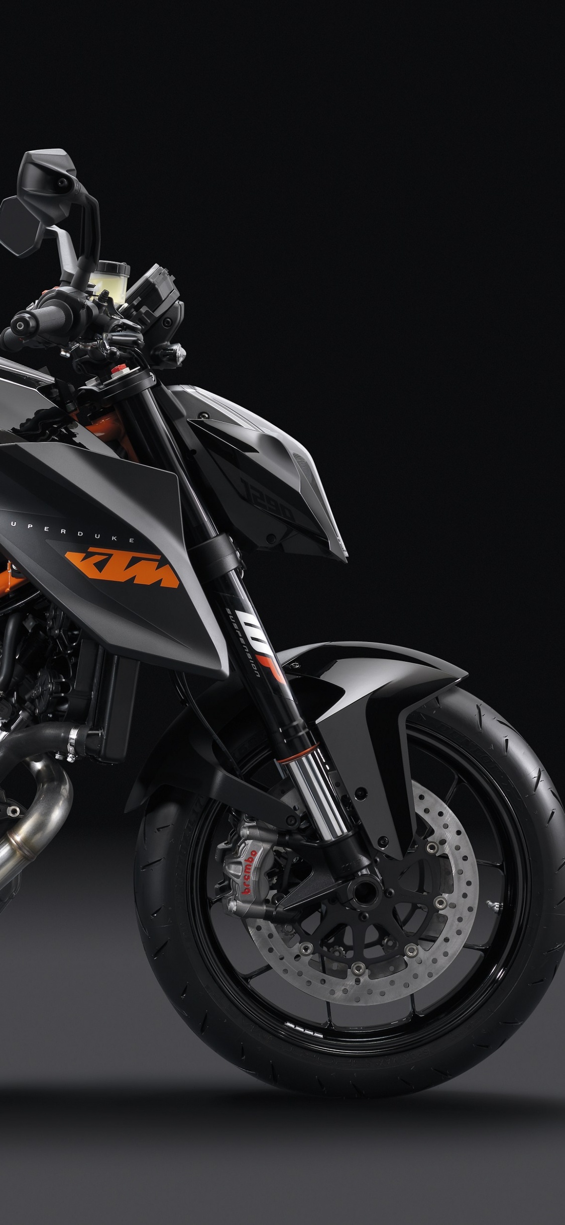 Vélo de Sport Noir et Orange. Wallpaper in 1125x2436 Resolution