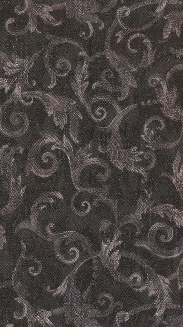 Schwarz-weißes Florales Textil. Wallpaper in 750x1334 Resolution