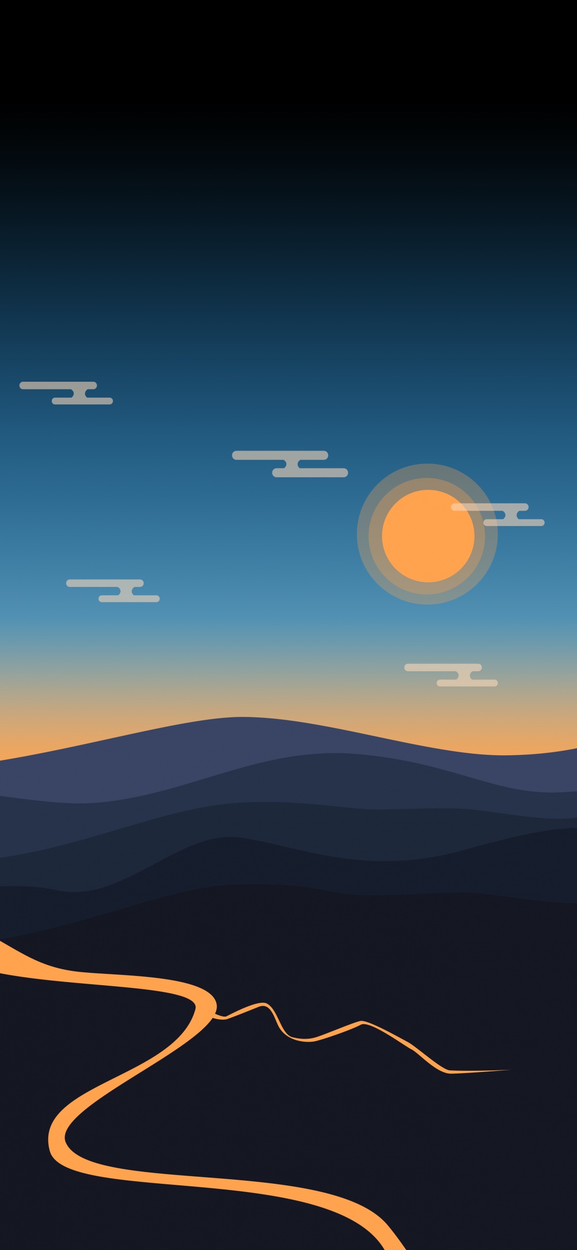 Cloud, Atmosphäre, Naturlandschaft, Sonnenlicht, Piste. Wallpaper in 1125x2436 Resolution