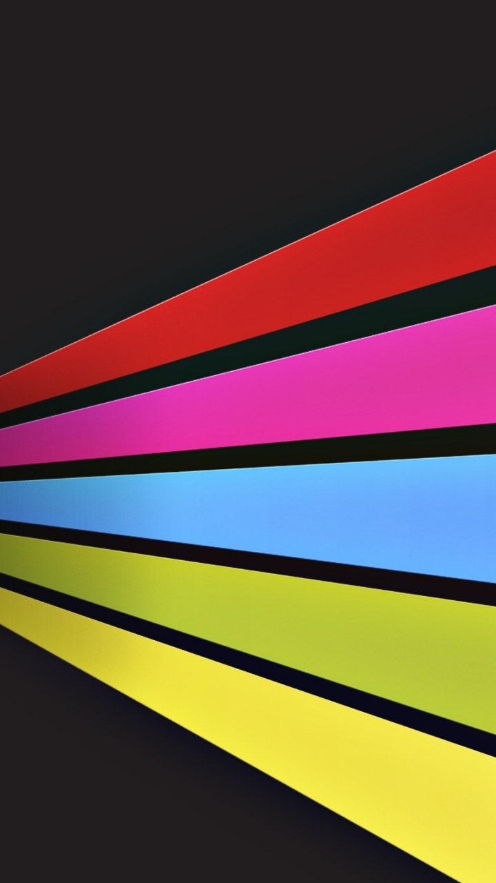 Illustration Rayée Rouge Jaune et Bleu. Wallpaper in 720x1280 Resolution