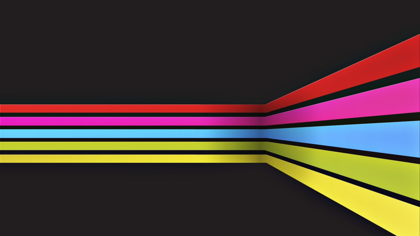 Red Yellow and Blue Striped Illustration. Wallpaper in 1366x768 Resolution