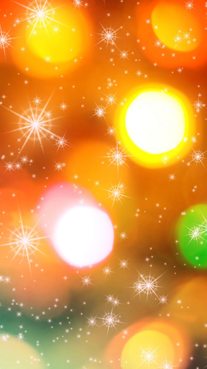 Luces Naranjas y Verdes en la Fotografía Bokeh. Wallpaper in 720x1280 Resolution