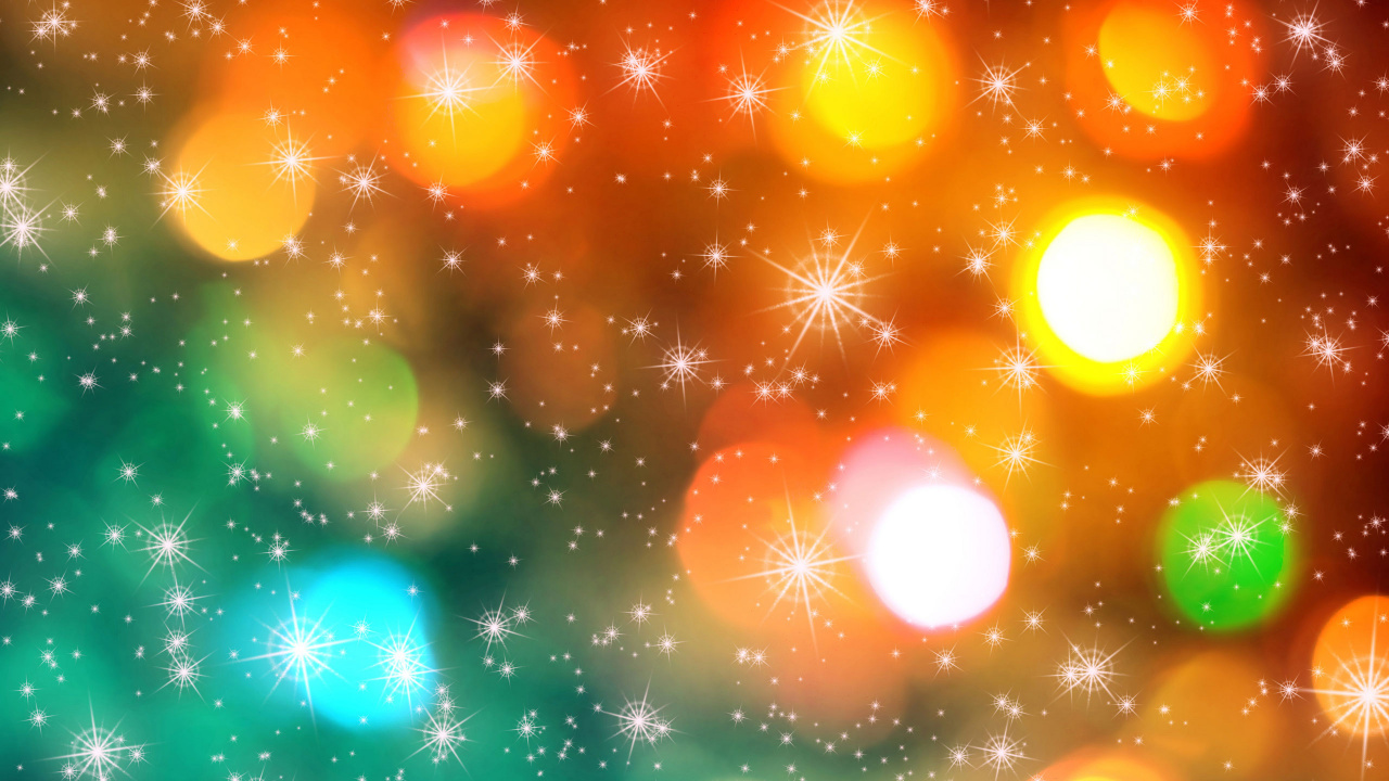 Orange and Green Lights in Bokeh Photography. Wallpaper in 1280x720 Resolution