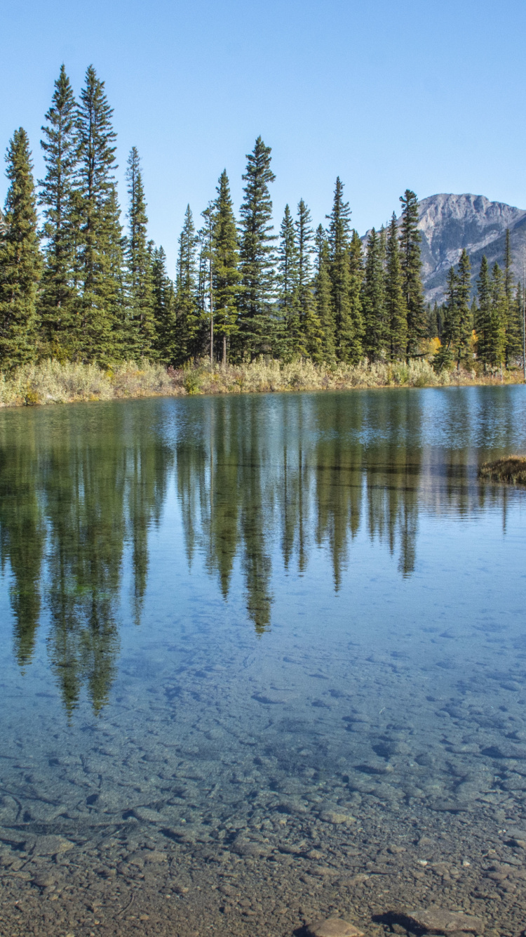 Reflection, Mountain, Mountain Range, Mount Scenery, Lake. Wallpaper in 750x1334 Resolution