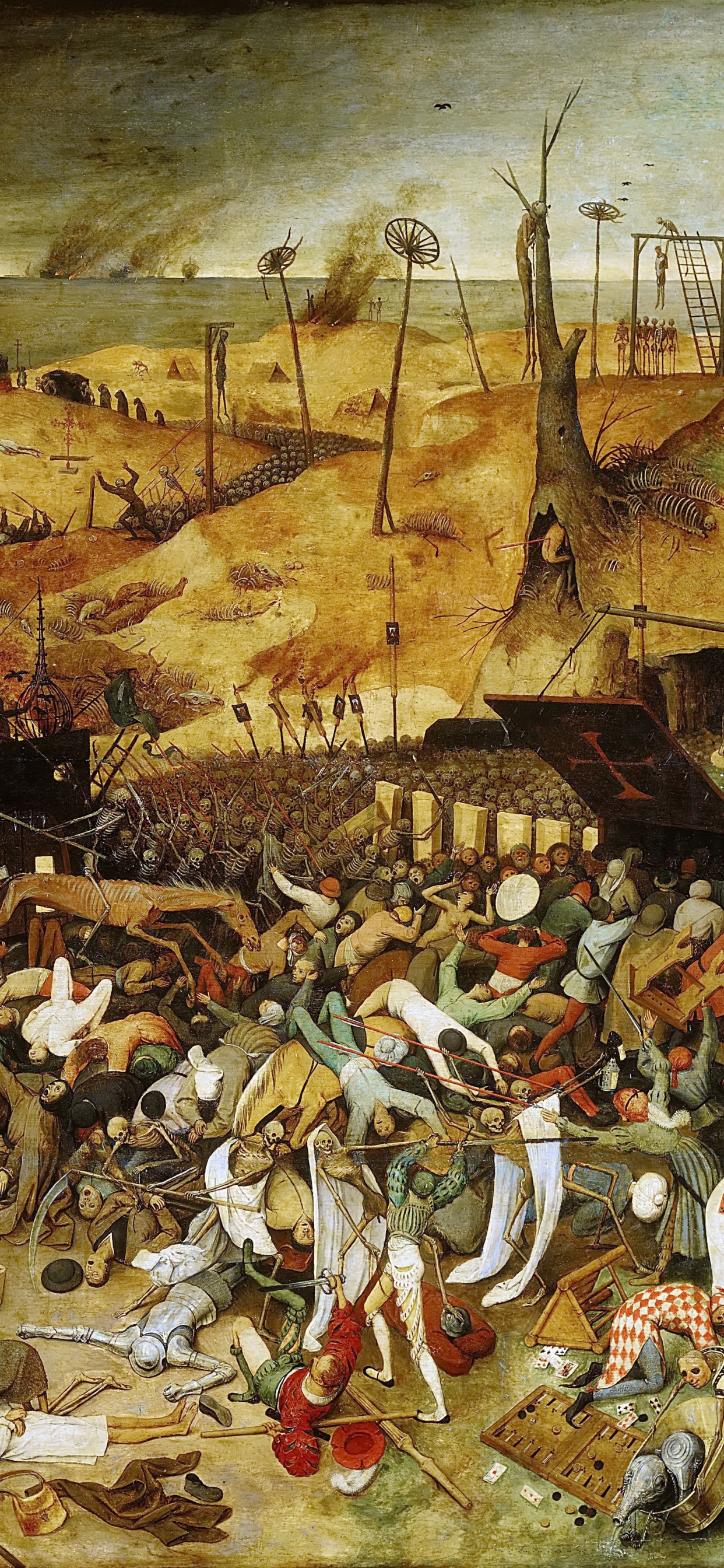 Les Gens Sur la Plage Peignant Sur un Mur Blanc. Wallpaper in 1242x2688 Resolution