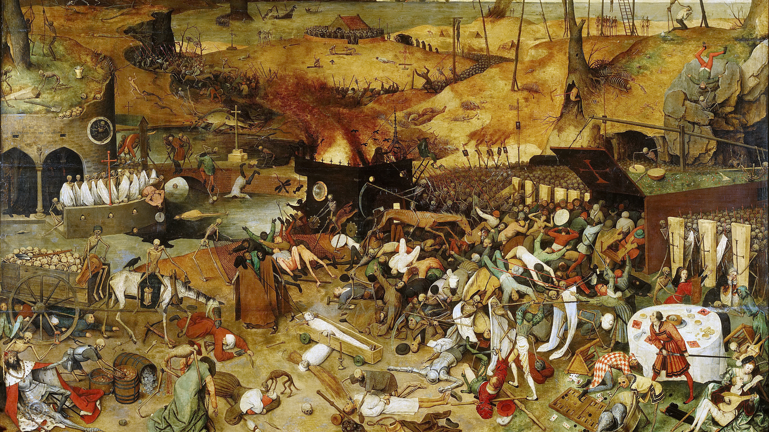 Les Gens Sur la Plage Peignant Sur un Mur Blanc. Wallpaper in 2560x1440 Resolution