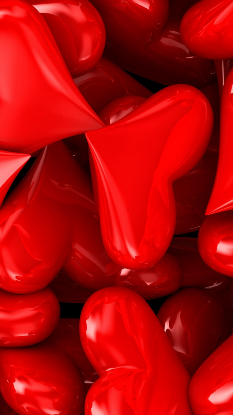 Cœur, le Jour de Valentines, Red, Confiserie, le 14 Février. Wallpaper in 750x1334 Resolution