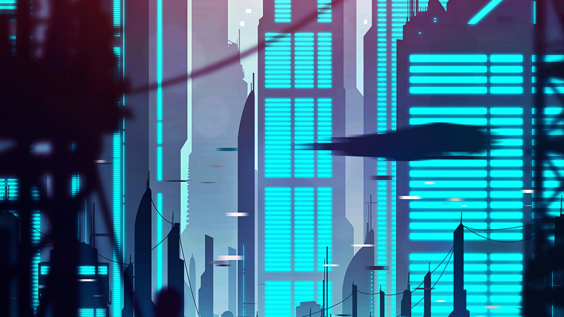 庞克, 艺术, 剪影, 大都会, 建筑 壁纸 1920x1080 允许