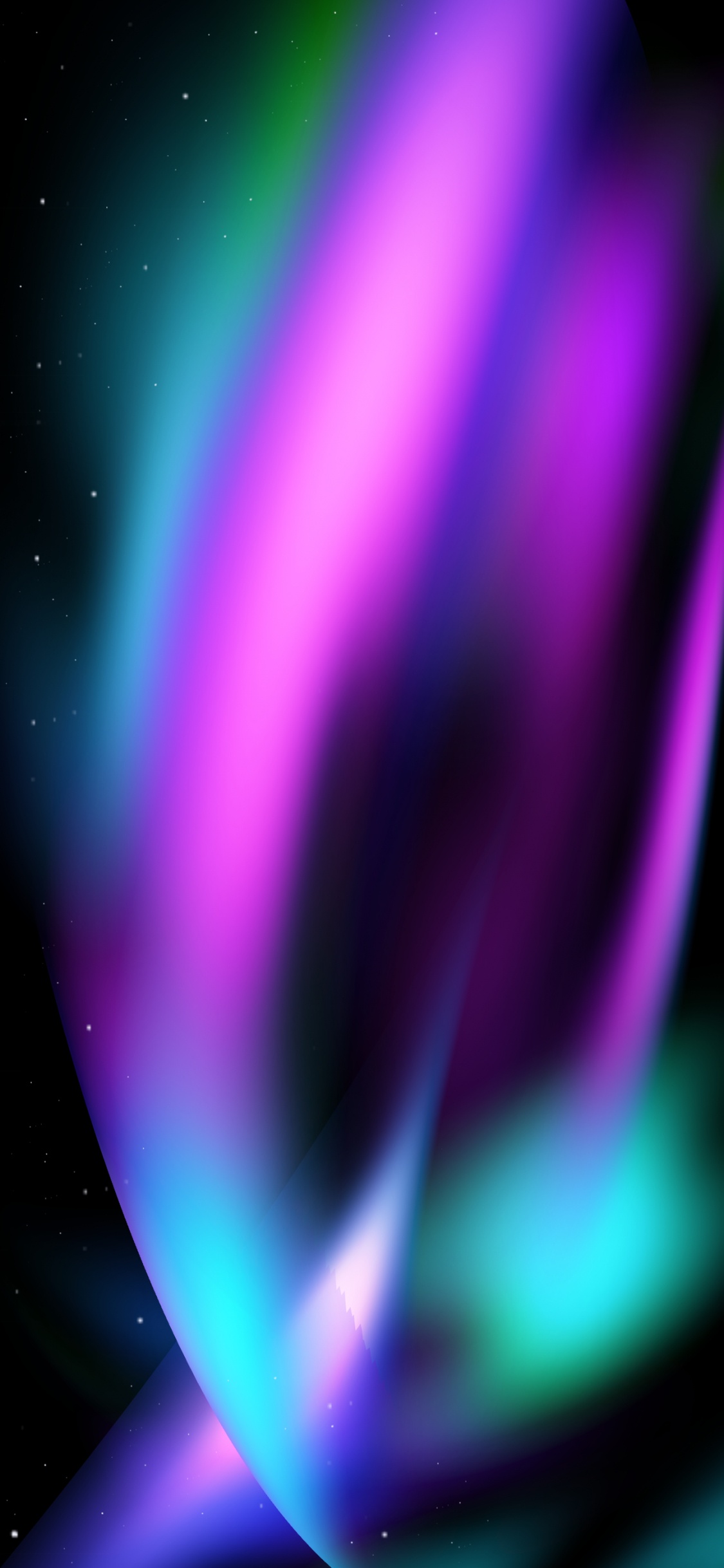 Aurora, Farbigkeit, Purpur, Veilchen, Pink. Wallpaper in 1125x2436 Resolution