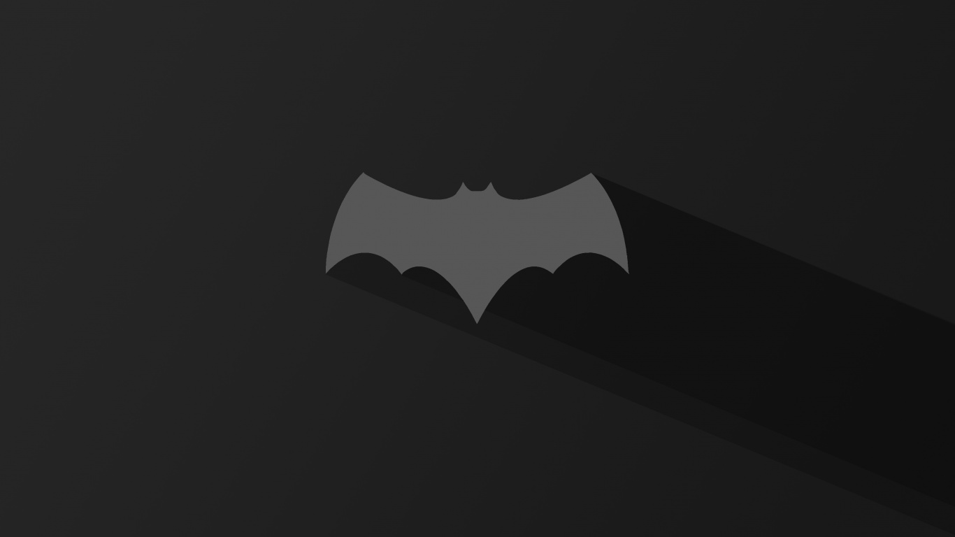 蝙蝠侠, 蝙蝠, 黑色的, 黑色和白色的, 单色模式 壁纸 1366x768 允许