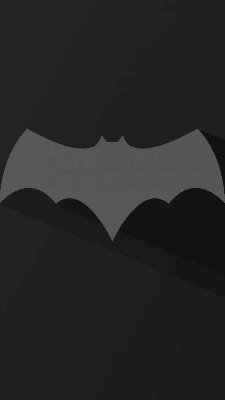 蝙蝠侠, 蝙蝠, 黑色的, 黑色和白色的, 单色模式 壁纸 750x1334 允许