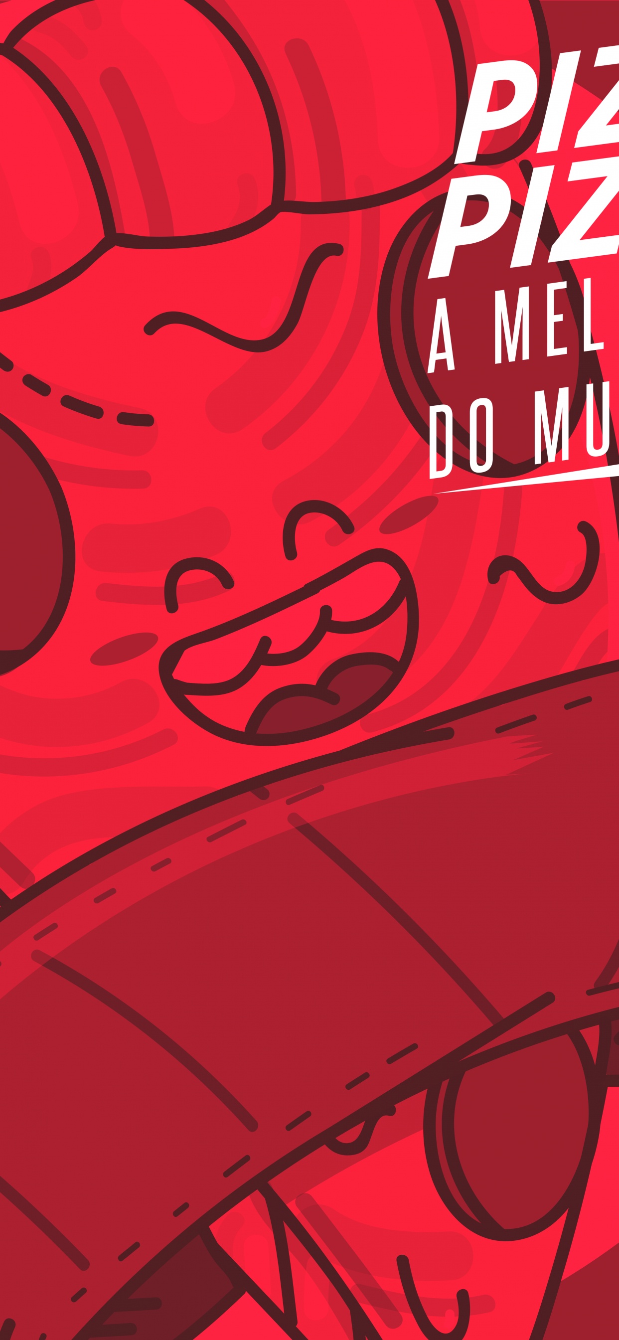 Pizza, Kochen, Kunst, Poster, Magenta. Wallpaper in 1242x2688 Resolution