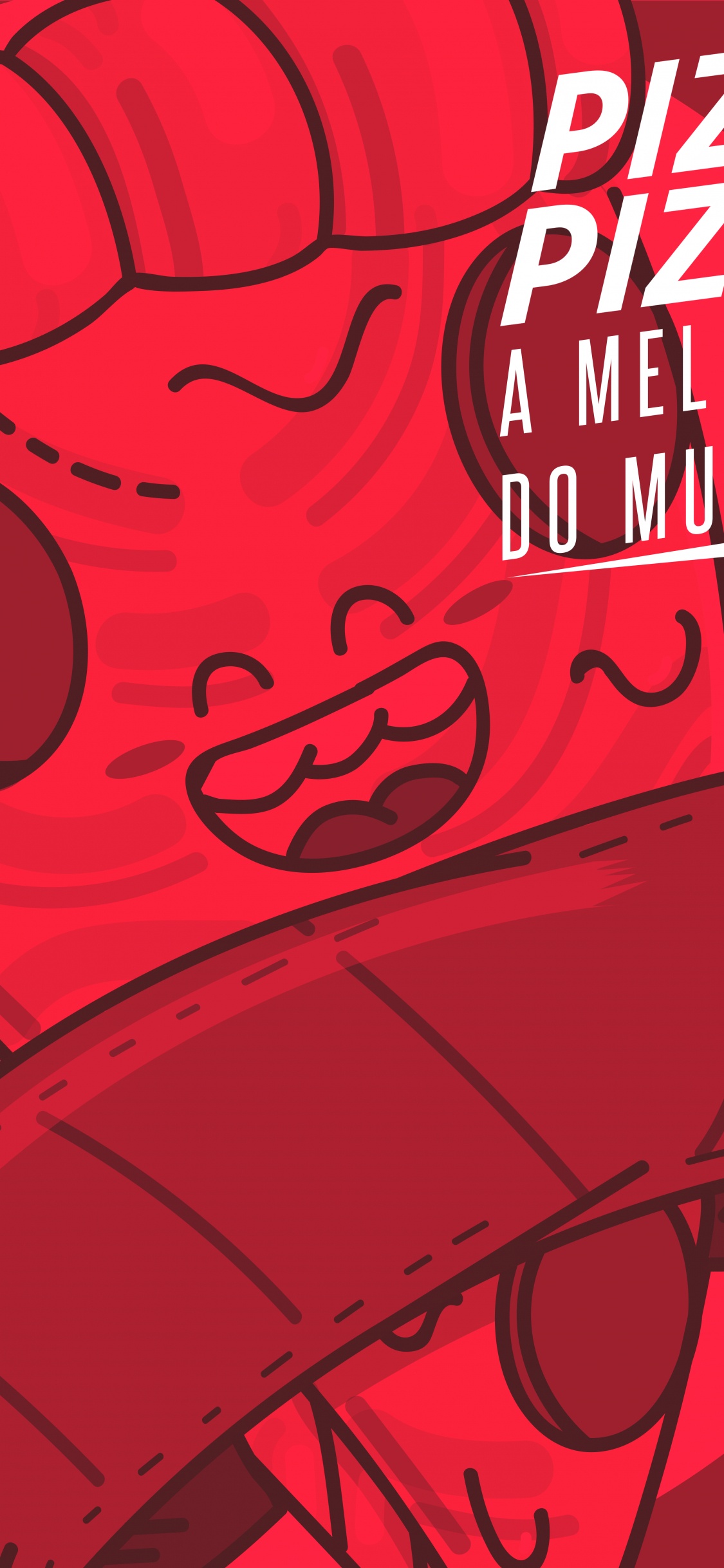 Pizza, Red, Cuisine, Art, Affiche. Wallpaper in 1125x2436 Resolution