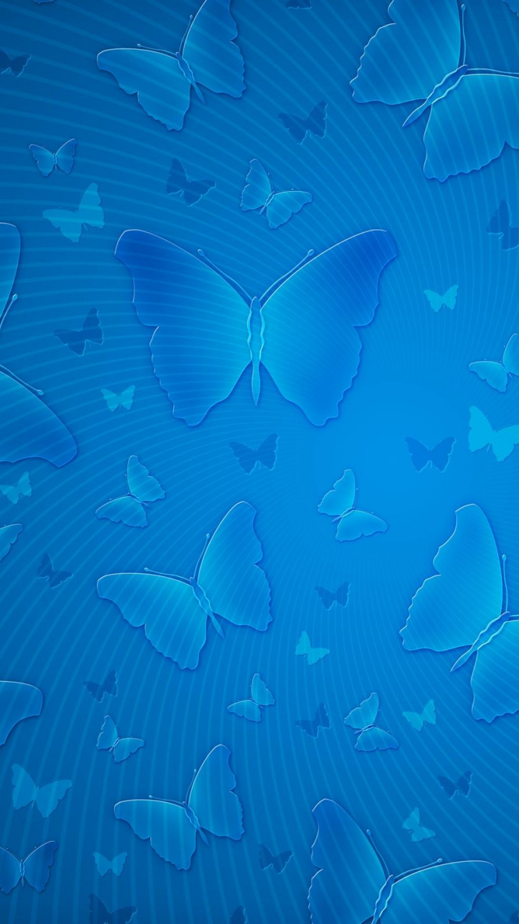 Blue and White Abstract Painting. Wallpaper in 750x1334 Resolution