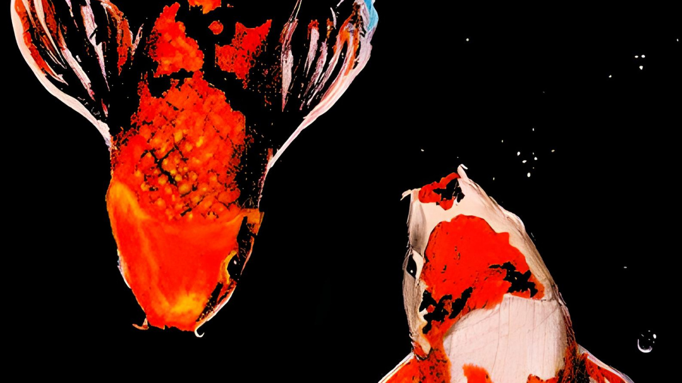Pez Koi, Koi, Goldfish, Pescado, Arte. Wallpaper in 1366x768 Resolution
