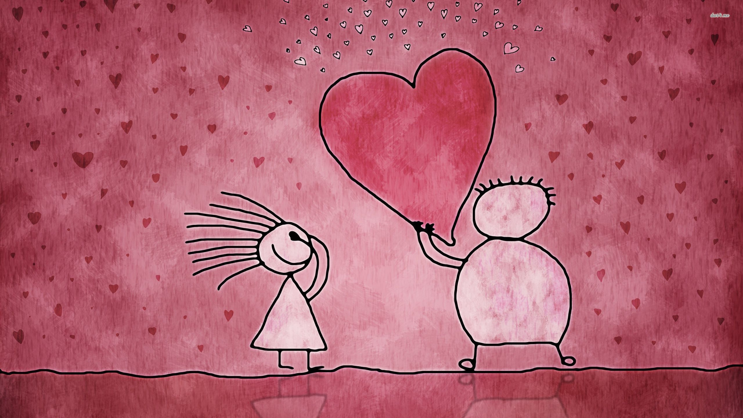 Coraz, Dibujo, Emocion, Amor, el Día de San Valentín. Wallpaper in 2560x1440 Resolution