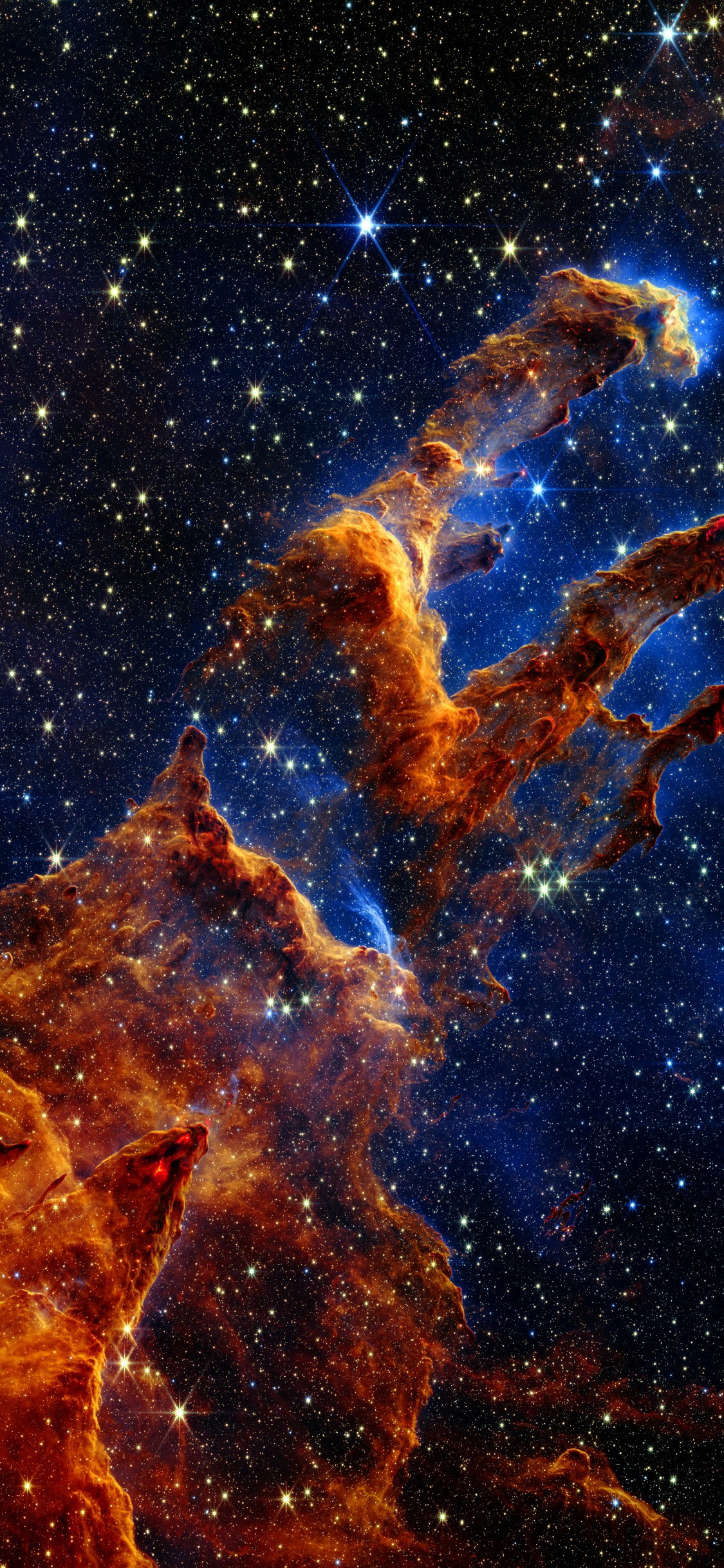 James Webb, Pilares de la Creación, Telescopio Espacial James Webb, Telescopio, el Telescopio Espacial. Wallpaper in 1125x2436 Resolution