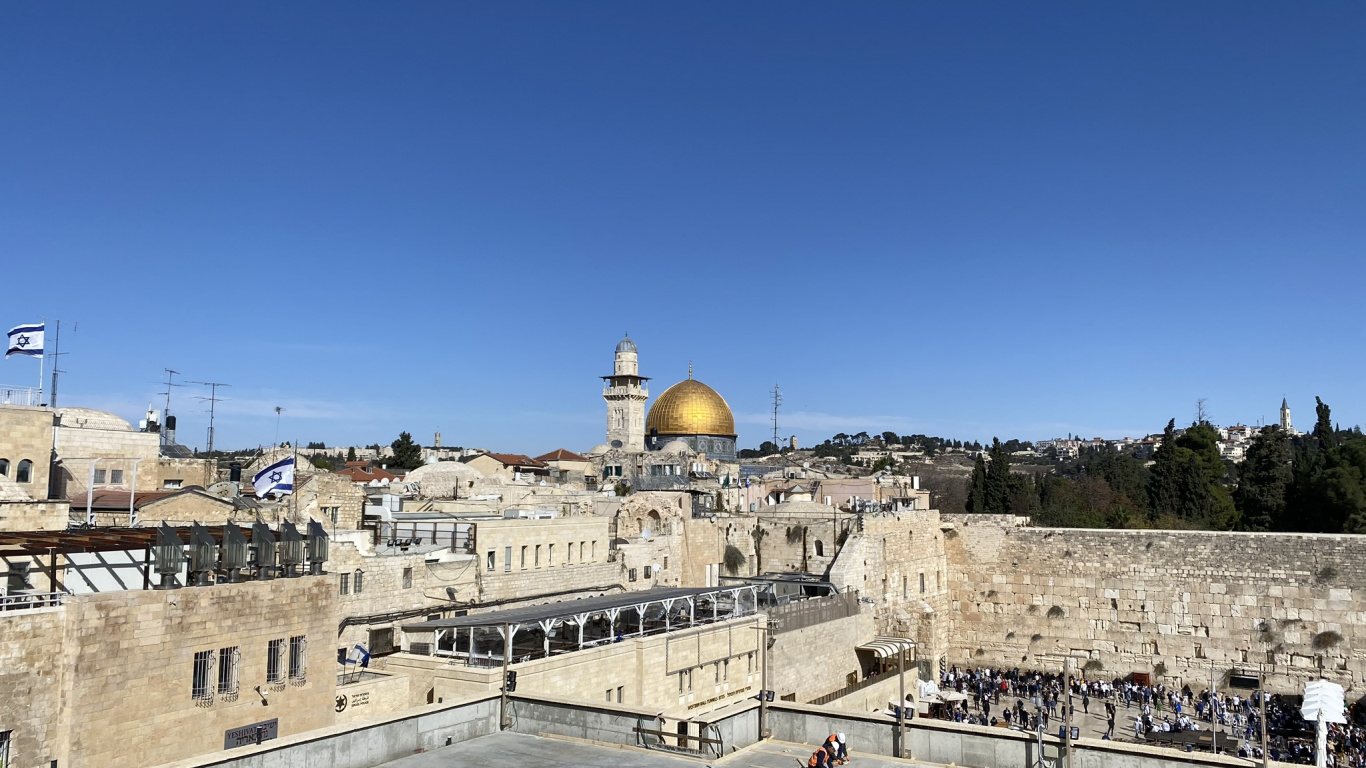 Jerusalem, Westwand, Tourismus, Alte Geschichte, Sehenswürdigkeit. Wallpaper in 1366x768 Resolution