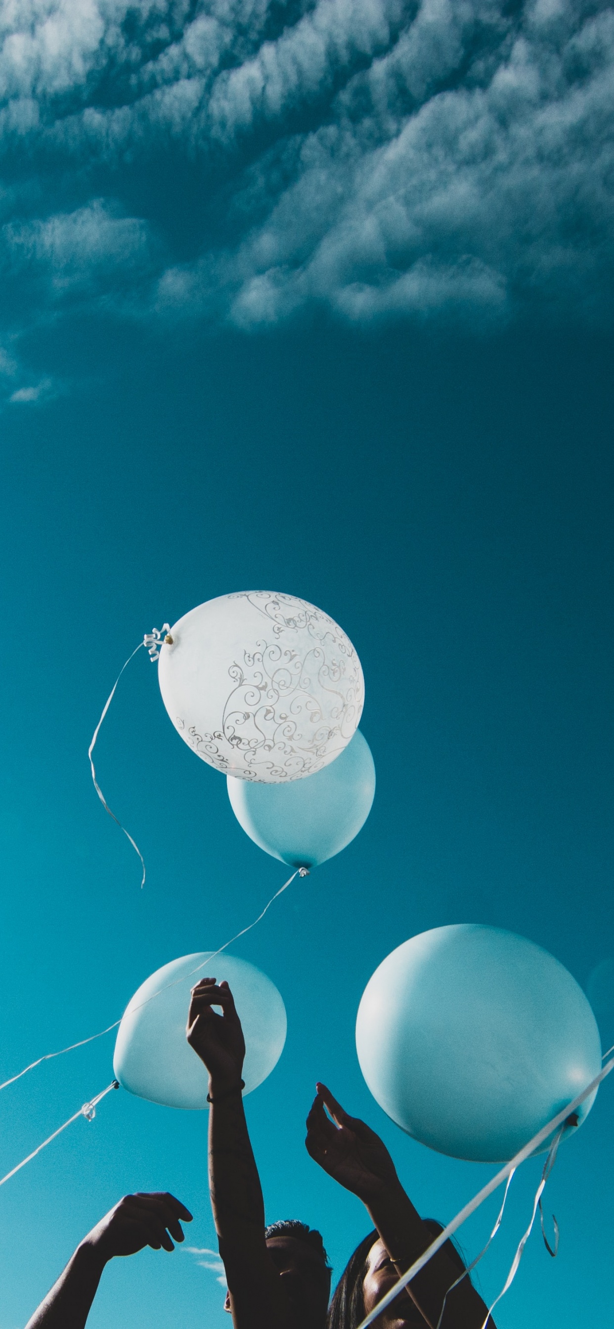 White and Blue Sky With Clouds. Wallpaper in 1242x2688 Resolution