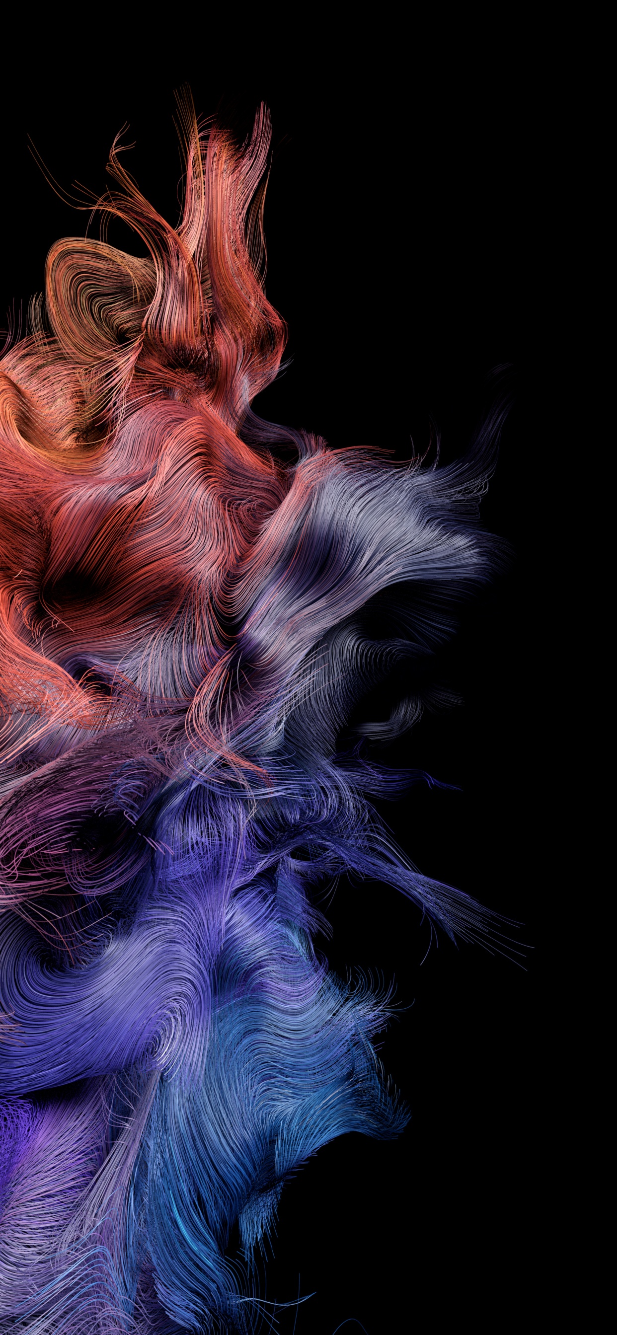 Arte Fractal, Arte, Morado, Humo. Wallpaper in 1242x2688 Resolution