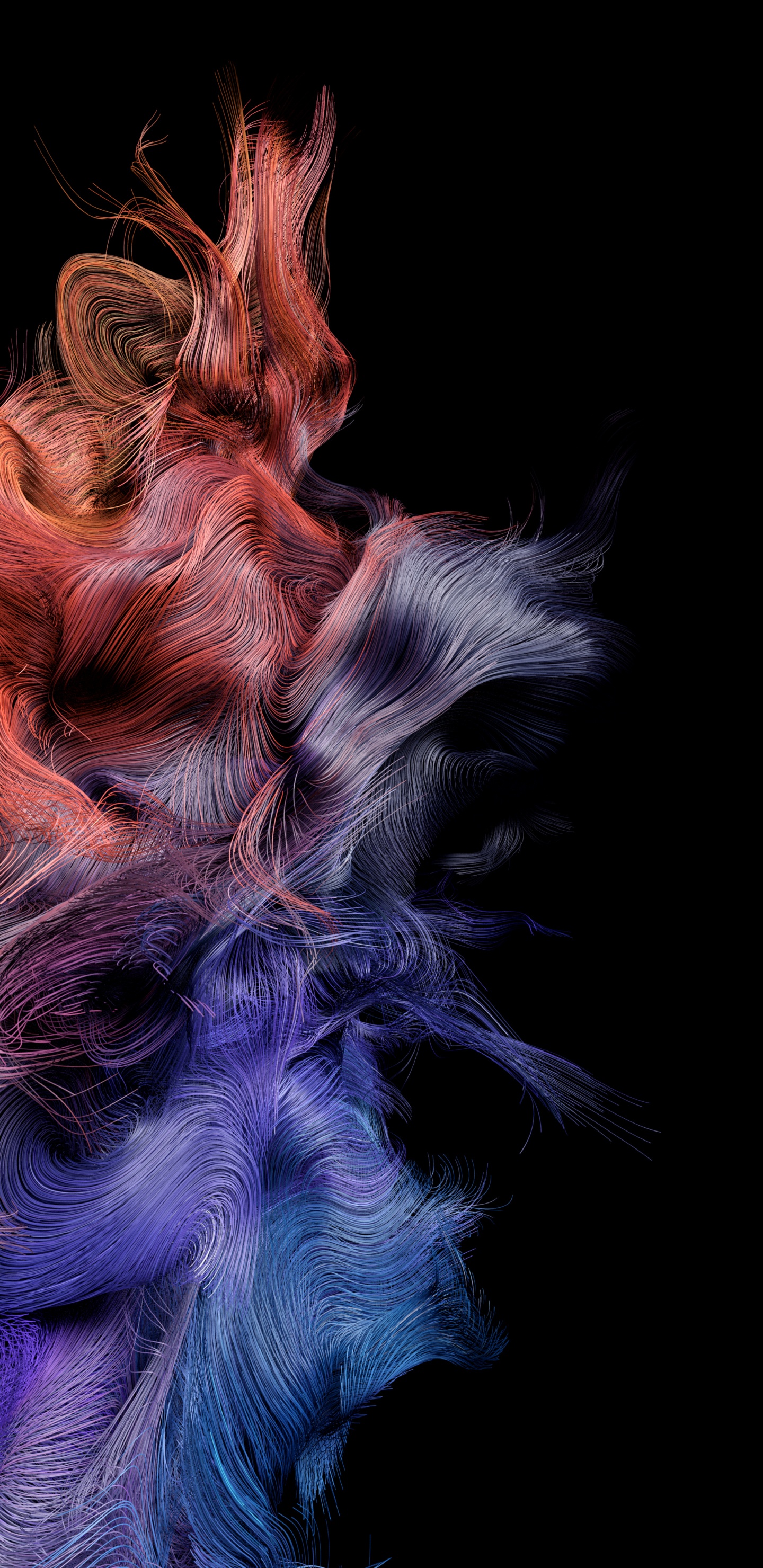 Arte Fractal, Arte, Morado, Humo. Wallpaper in 1440x2960 Resolution