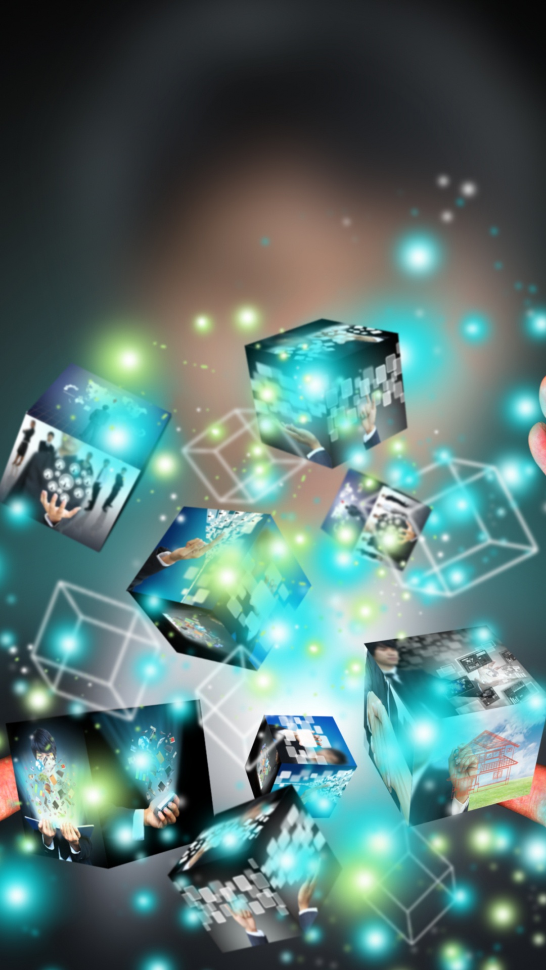 Personne Tenant Une Boule de Verre Verte et Bleue. Wallpaper in 1080x1920 Resolution