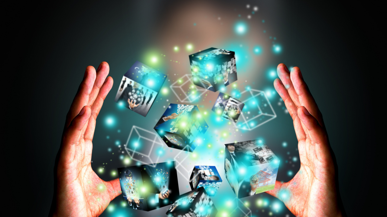 Person Holding Green and Blue Glass Ball. Wallpaper in 1280x720 Resolution