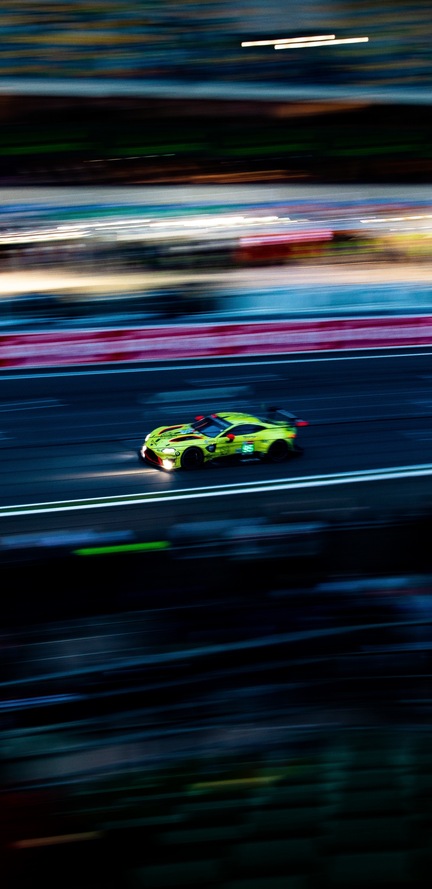 Green and Black Sports Car on Road. Wallpaper in 1440x2960 Resolution